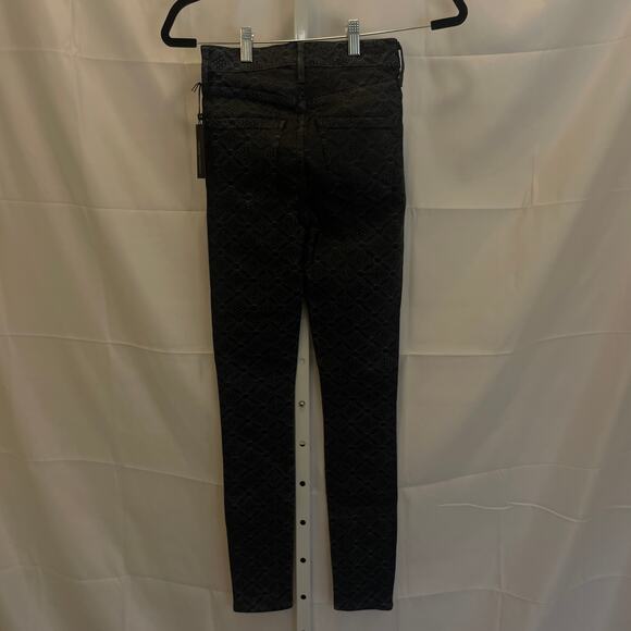 NWT Citizens of Humanity - The Rocket Coated Denim - Women Size 24 - Black - Picture 7 of 10